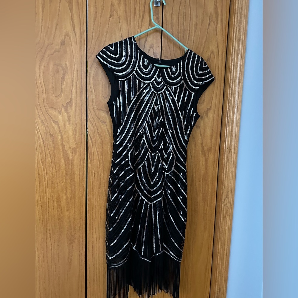 Sequin dress.